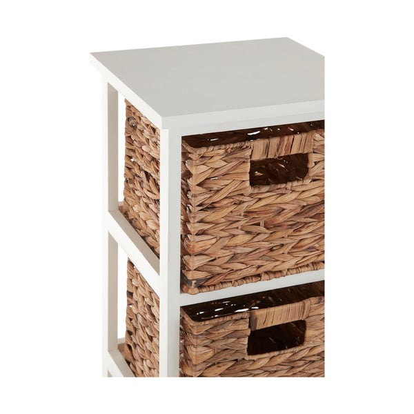 Balts/dabīga toņa paulonijas masīvkoka vannas istabas plaukts 32x100 cm Padstow – Premier Housewares-image-1