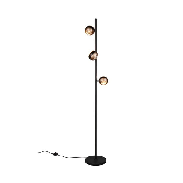 Melna/bronzas krāsas LED stāvlampa (augstums 150 cm) Orbit – Trio Select-image-3