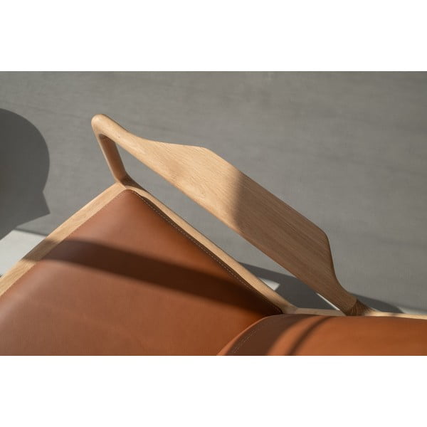 Pelēks/dabīga toņa atpūtas krēsls Dedo – Gazzda-image-3