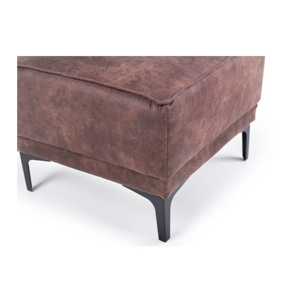 Brūns pufs no ādas imitācijas Copenhagen – Scandic-image-4