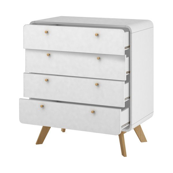 Balta augsta kumode 80x88 cm Caitlin – Støraa-image-3