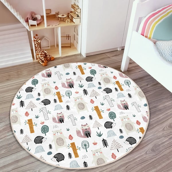 Balts bērnu paklājs ø 100 cm Comfort – Mila Home-image-4