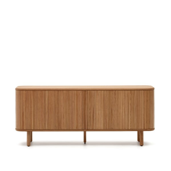 Dabīga toņa kumode ar oškoka imitāciju ar bīdāmām durvīm 180x75,5x40 cm Mailen – Kave Home