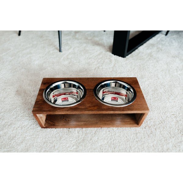 Koka bļodiņu komplekts ar pamatni suņiem Dog Fantasy – Plaček Pet Products-image-3