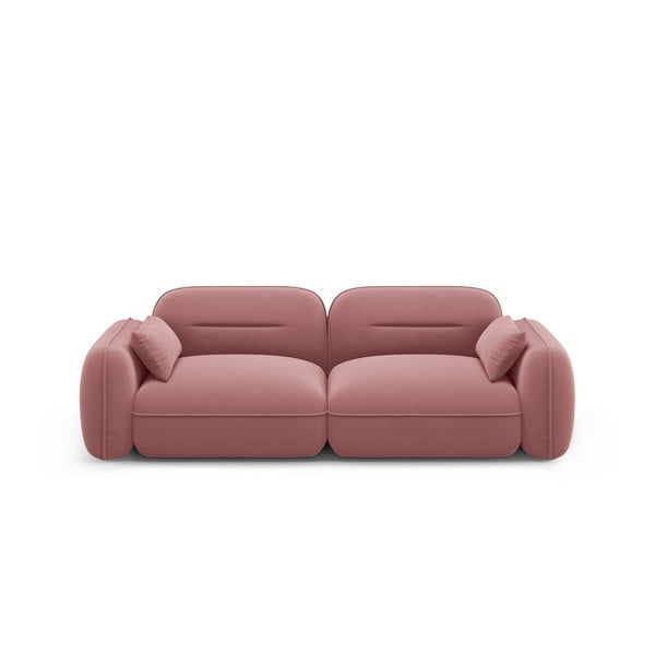 Rozā samta dīvāns 230 cm Audrey – Interieurs 86