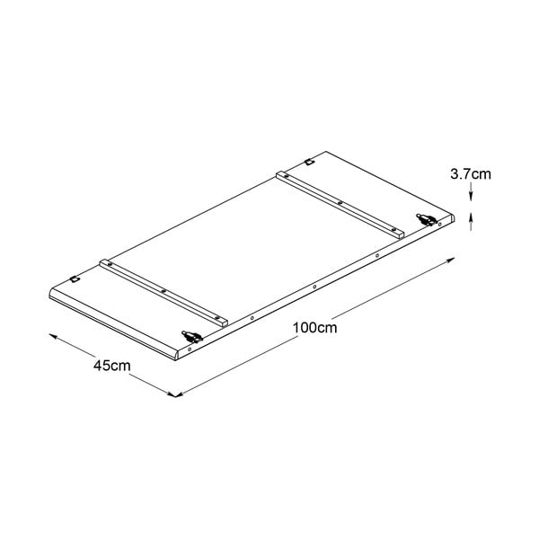 Papildus galda virsma ar ozolkoka imitāciju 45x100 cm Carno – Unique Furniture-image-1