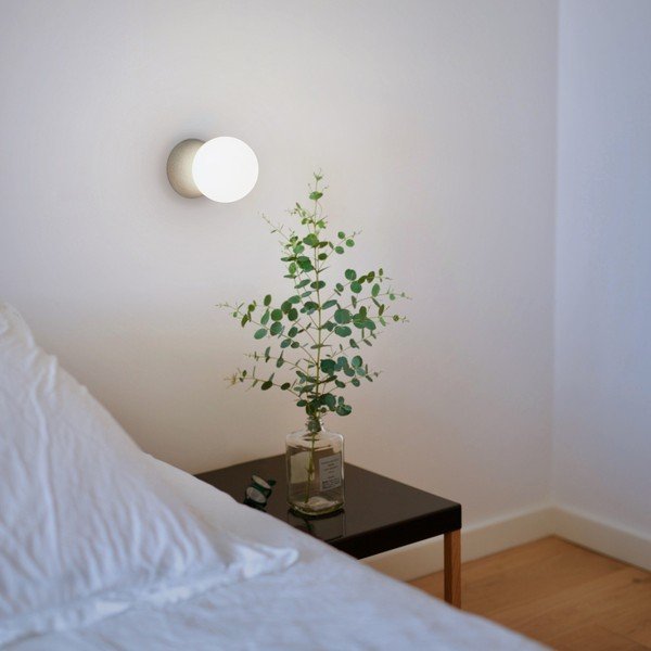 Pelēka sienas lampa SULION Creta, augstums 10 cm-image-1