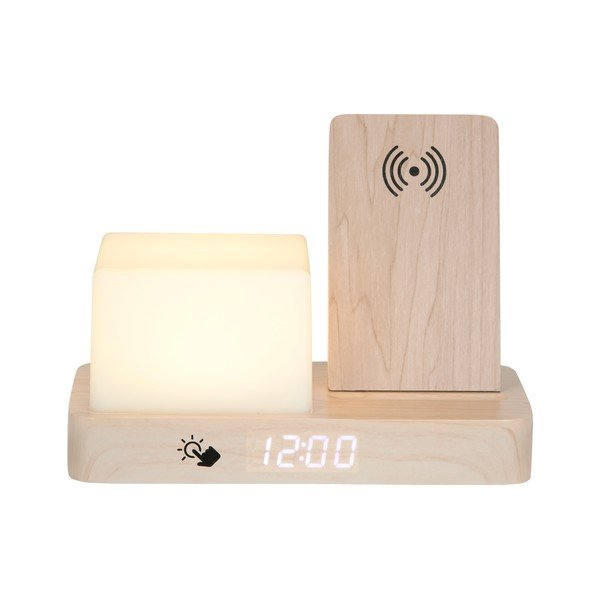 Digitāls/galda modinātājpulkstenis ar bezvadu uzlādi Retro LED Night Light – Karlsson