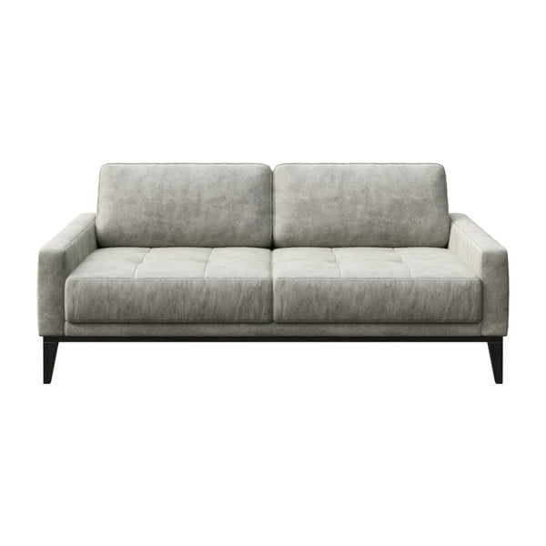 Pelēks mākslīgās ādas dīvāns MESONICA Musso Tufted, 173 cm