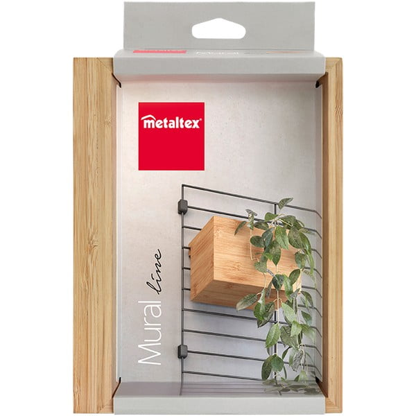 Dabīga toņa bambusa uzglabāšanas kaste moduļu plauktu sistēmai 19x15 cm Mural – Metaltex-image-2