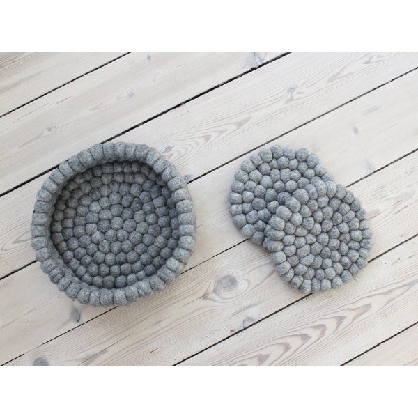 Tērauda pelēks vilnas bumbiņu paliktnis Wooldot Ball Coaster, ⌀ 20 cm-image-3