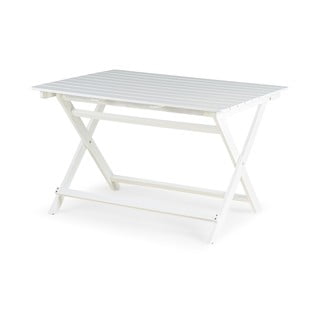 Balts dārza galds no akācijas koka Bonami Essentials Natur, 114 x 88 cm