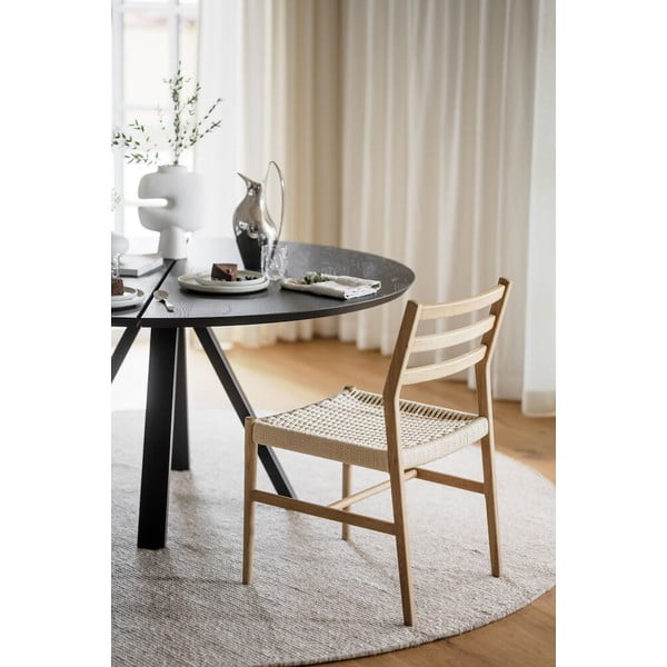 Apaļš ēdamgalds ar ozolkoka imitācijas virsmu 150x150 cm Carradale – Rowico-image-4