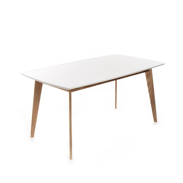 Ēdamgalds ar baltu galda virsmu 90x160 cm Kyra – Tomasucci