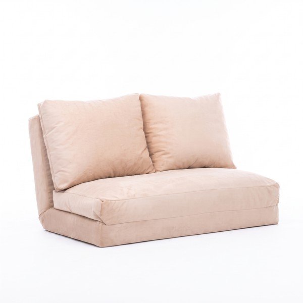 Krēmkrāsas izvelkamais dīvāns 120 cm Taida – Balcab Home