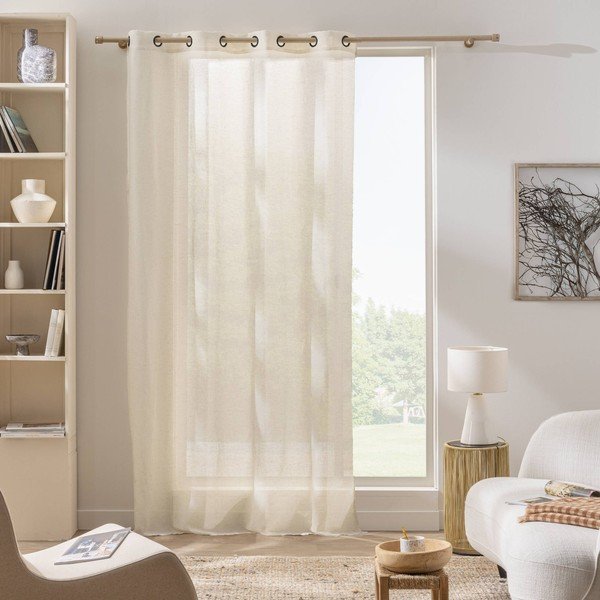 Krēmkrāsas aizkars 140x260 cm Sanya – douceur d'intérieur-image-1