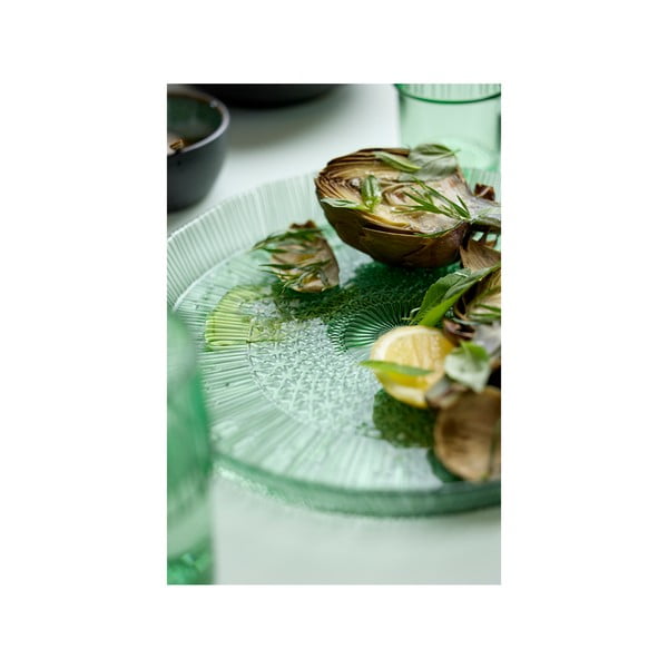 Zaļš stikla servēšanas šķīvis ø 30 cm Kusintha – Bitz-image-3