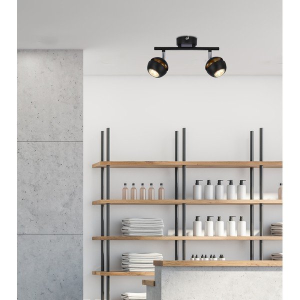 Melna/zelta krāsas griestu lampa ar metāla abažūru 8x32 cm Boni – Candellux Lighting-image-1