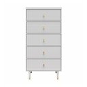 Gaiši pelēka augsta kumode 70x141 cm Elizabeth – CosmoLiving by Cosmopolitan