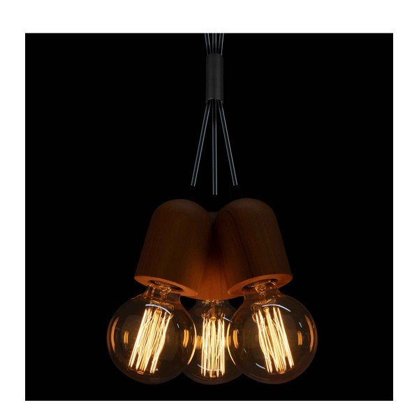 Melna/dabīga toņa piekaramā lampa Tahiti – Squid Lighting-image-2