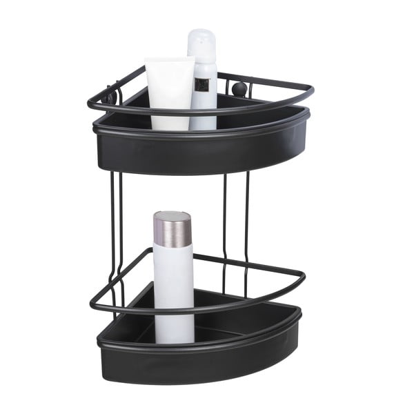 Melns stūra dušas plaukts Wenko Molinella, 30 x 22 cm-image-2