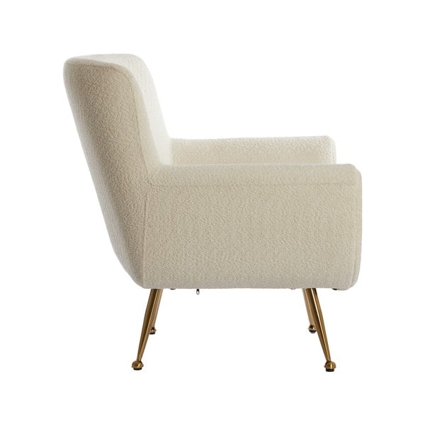 Krēmkrāsas atpūtas krēsls no buklē auduma Vinstra – Light & Living-image-3