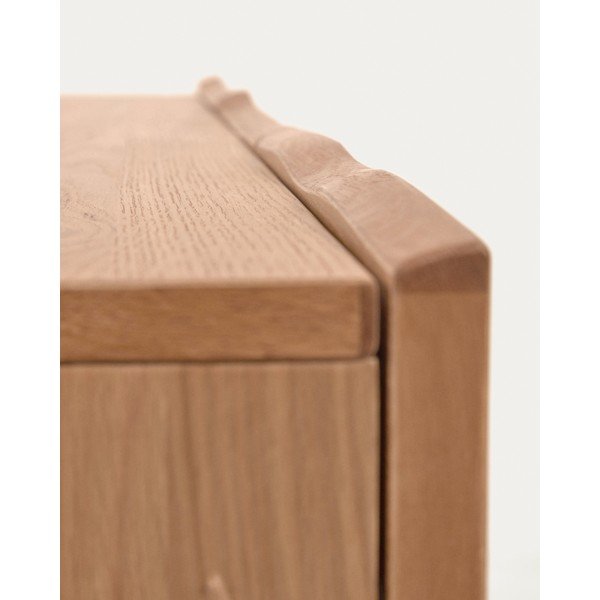 Dabīga toņa zema kumode ar ozolkoka imitāciju 150x71 cm Rasha – Kave Home-image-2