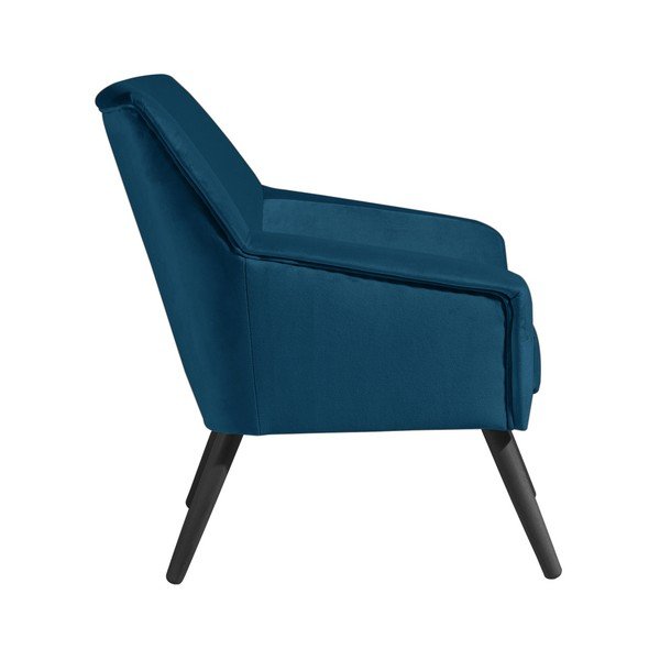 Zils samta krēsls ar melnām kājām Max Winzer Alegro-image-3