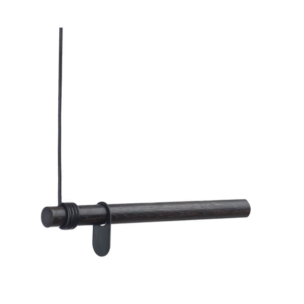 Melns ozola masīvkoka sienas pakaramais 50 cm Swing – LIND DNA