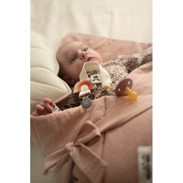 Rozā kokvilnas bērnu sega 75x75 cm – Malomi Kids-image-4