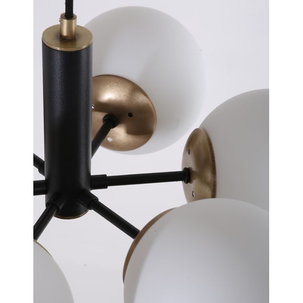 Melna piekaramā lampa ar stikla abažūru ø 56 cm Daisy – Squid Lighting-image-3