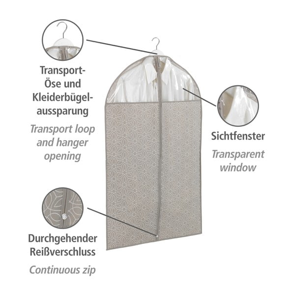 Bēšs uzvalka pārvalks Wenko Business, 100 x 60 cm-image-4