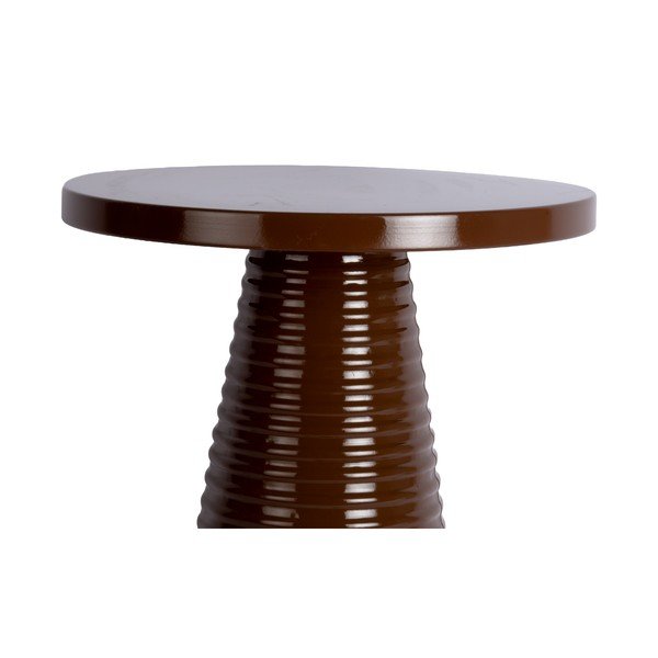 Metāla apaļš sānu galdiņš ø 40 cm Catania Ribbed – Leitmotiv-image-2