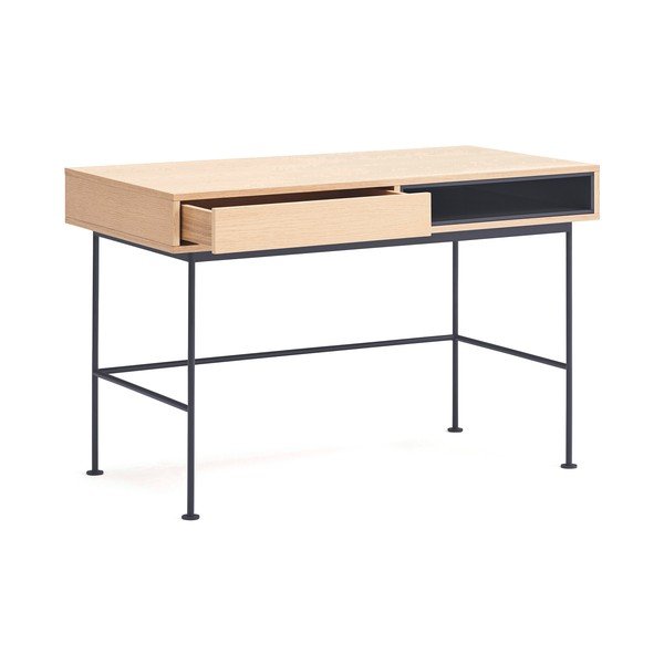 Darba galds ar ozolkoka imitācijas galda virsmu 60x120 cm Yoko – Teulat-image-2