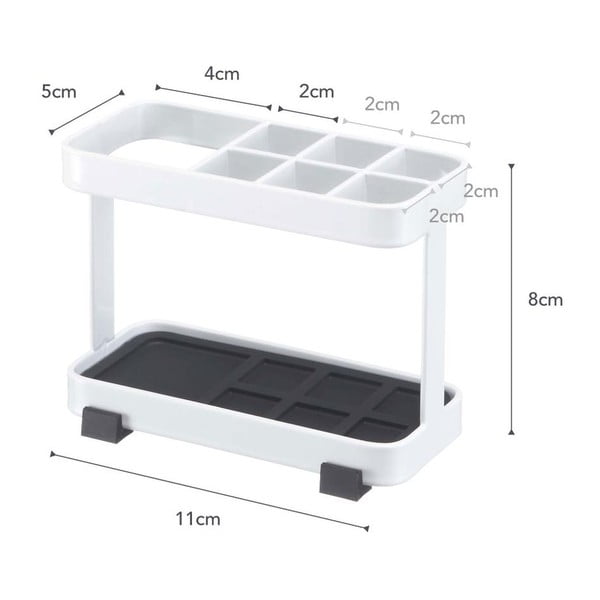 Balts zobu birstes un zobu pastas turētājs YAMAZAKI Tower-image-2