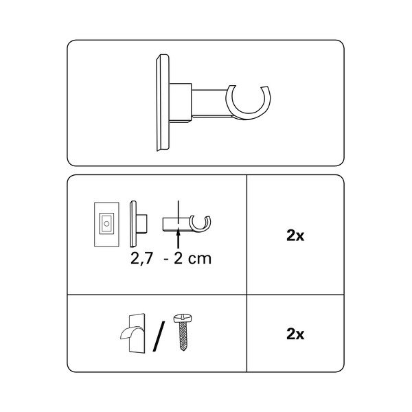 Sijas aizkaru stangai (2 gab.) California – SP TREND-image-1
