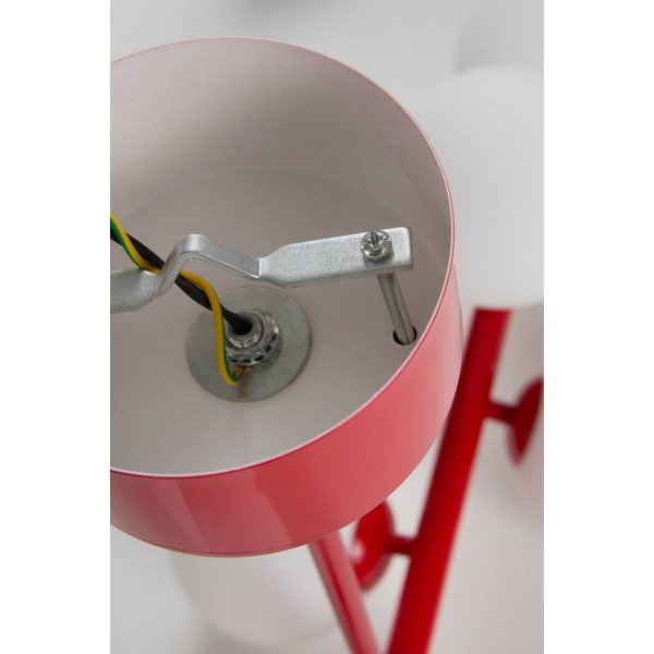 Sarkana/balta griestu lampa no opāla stikla 30x104 cm Ekman – Jotex-image-4