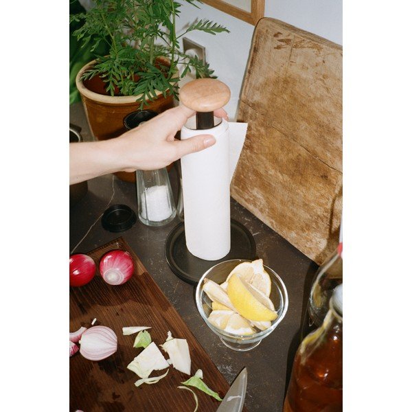 Melns papīra dvieļu statīvs ø 15 cm Paper Pal – Rosendahl-image-1