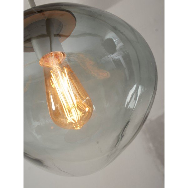 Pelēka piekaramā lampa ar stikla abažūru ø 12 cm Helsinki – it's about RoMi-image-3