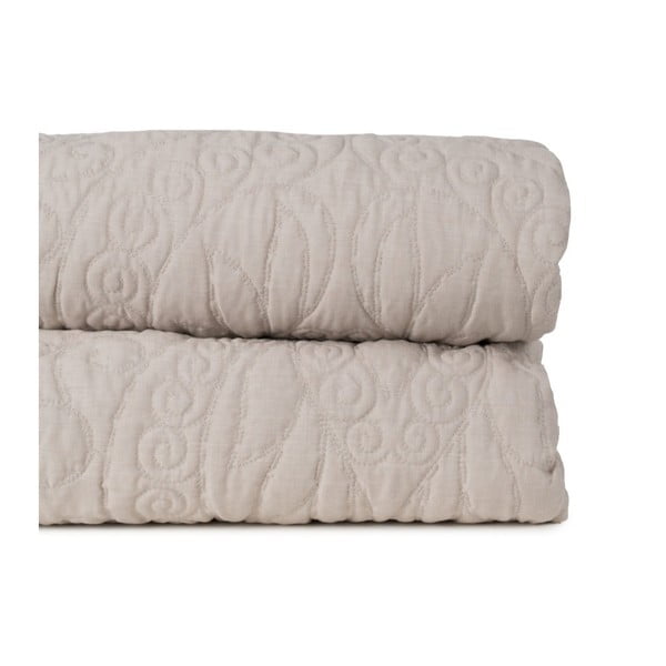 Bēšs stepēts gultas pārklājs 180x260 cm – Ixia