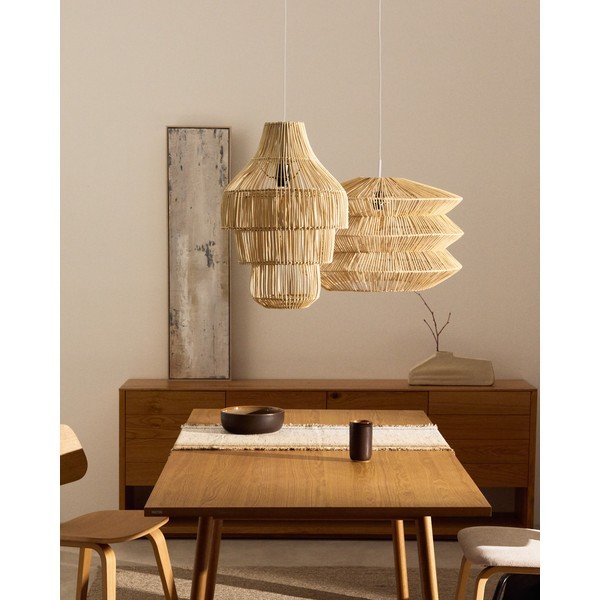 Dabīga toņa rotangpalmas abažūrs ø 38 cm Janoa – Kave Home-image-1