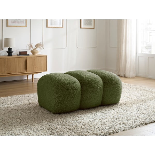 Zaļš kāju soliņš no buklē auduma Hippolyte – Bobochic Paris-image-1