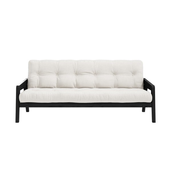 Balts/bēšs izvelkamais dīvāns 204 cm Grab – Karup Design