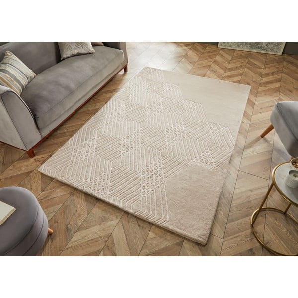 Bēšs vilnas paklājs Flair Rugs Diamonds, 160 x 230 cm-image-4