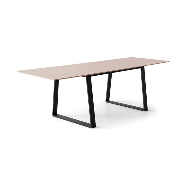 Dabīga toņa izvelkams ēdamgalds ar ozolkoka imitācijas galda virsmu 100x210 cm Meza – Hammel Furniture-image-1