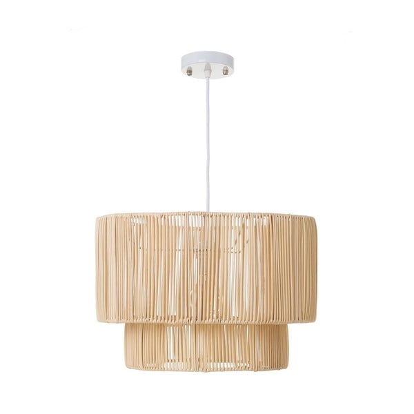 Dabīga toņa rotangpalmas griestu lampa ar rotangpalmas abažūru ø 38 cm Natural Way – Casa Selección