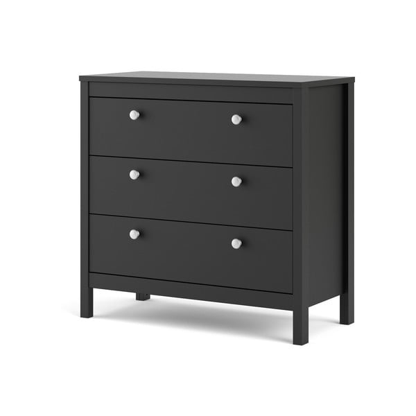 Melna zema kumode 82x80 cm Madrid – Tvilum-image-3