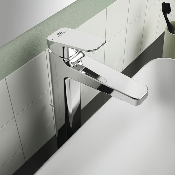 Spīdīgas sudraba krāsas jaucējkrāns izlietnei Ceraplan – Ideal Standard-image-3