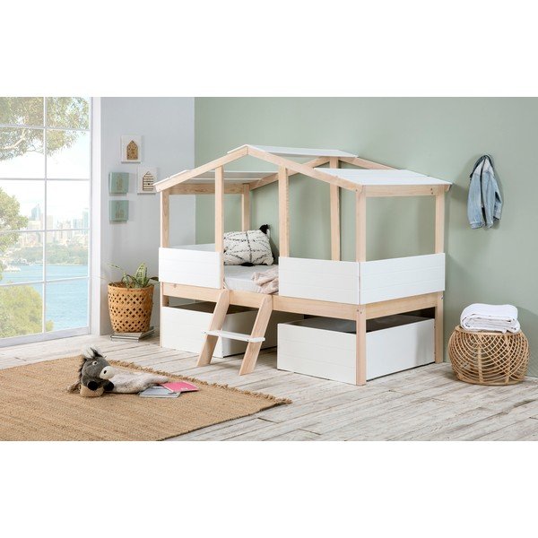 Baltas atvilktnes zem bērnu gultas (2 gab.) Parma – Marckeric-image-4