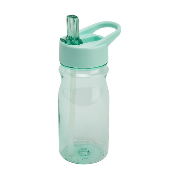 Zaļas un zilas krāsas pudele ar vāciņu un salmiņu Addis Bottle Blue Haze, 500 ml